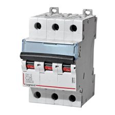 Автоматический выключатель Legrand DX3, 3 модуль, C класс, 3P, 25А, 16кА, (LEG.409256)