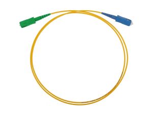 (Архив)Шнур коммутационный Связьстройдеталь ШОС-SM/2.0, Simplex SC/SC (APC/UPC), G.652, LSZH-FR, 1м, цвет: жёлтый