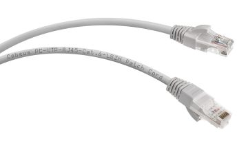 Шнур комм. Cabeus, кат. 6, неэкр., U/UTP, RJ45/RJ45, LSZH, AWG24, 0.5м, серый
