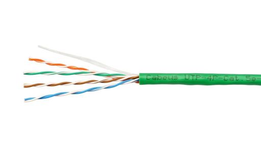 Кабель витая пара Cabeus UTP-4P-Cat.5e-SOLID-GN