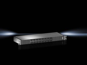 Блок силовых розеток Rittal Basic, IEC 60309 C13 х 8, вход IEC 320 C20, шнур 3 м, 44х70х450 мм (ВхШхГ), 16А, 19", защита от перенапряжения, чёрный, 1ф