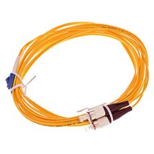 (Архив)Комм. шнур оптический NTSS Tight Buffer, Duplex FC/ST, OM2 50/125, PVC, 1м, чёрный хвостовик, цвет: оранжевый