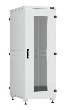 Шкаф телекоммуникационный напольный TLK Lite II, IP20, 33U, 1642х600х800 мм (ВхШхГ), дверь: стекло, боковая панель: сплошная, 2 части, разборный, цвет