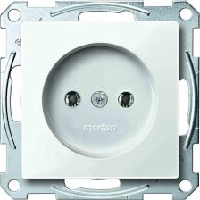 Розетка электрическая Merten System M, 2к, 16А, цвет: полярно-белый (MTN2001-0319)