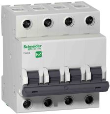 Автоматический выключатель Schneider Electric Easy9, 4 модуль, C класс, 4P, 40А, 4,5кА, (EZ9F34440)