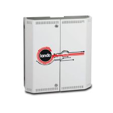 Шкаф телекоммуникационный настенный Lande NETbox SLIM, 19", 8U, 522х480х160 мм (ВхШхГ), дверь: двойная распашная, металл, цвет: серый