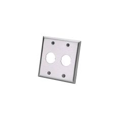 Лиц. панель Panduit IndustrialNet х 2, 114,3х116,8 мм (ВхШ), плоская, цвет: металл (IAEFP2-2G)