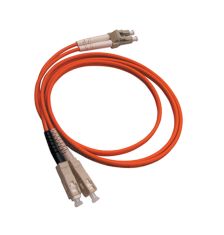 Комм. шнур оптический Hyperline, Duplex LC/SC, OM2 50/125, LSZH, 2м, Ø 2мм, серый хвостовик, цвет: оранжевый