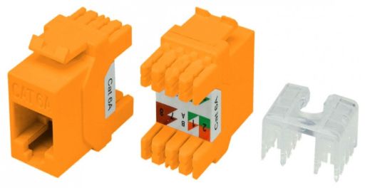 Модуль Hyperline KJ8-8P8C-C5e-180-OR