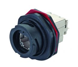 Модуль соединительный Eurolan, industrial, 1хRJ45, кат. 6A, экр., цвет: чёрный