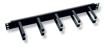 (Архив)Организатор комм. шнуров AMP, 1HU, 45х95 мм (ВхГ), кольцевого типа, 5 колец, для кабеля, цвет: чёрный