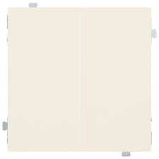 Клавиша для выключателя Rikett Classic, двухклавишный, цвет: кремовый сатин, (35611 MC)