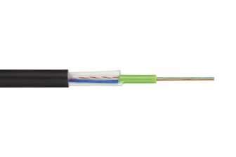 Кабель ВО Eurolan U01 UNI Tube,  24хОВ, OS2 9/125, LSZH (нг(A)-HF), Ø 6,5мм, универсальный, небронированный, цвет: чёрный, со стекловолокном