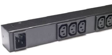 БРП (PDU) Basic Eurolan, IEC 60320 С13 х 8, вход IEC 320 C14, 44мм, 1ф 16А, выключатель, кронштейн, чёрный