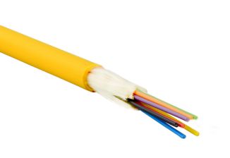 Кабель ВО Eurolan T01 Tight Buffer,  6хОВ, OS2 9/125, LSZH (нг(A)-HF), Ø 5,3мм, универсальный, небронированный, цвет: жёлтый, Упрочняющие стекловолоко