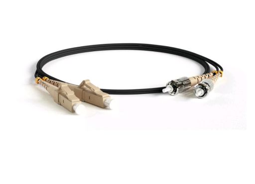 Коммутационный шнур оптический Hyperline FC-D2-50-LC/PR-ST/PR-H-10M-LSZH-BK