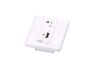 Удлинитель Aten, портов: 1, HDMI, по кабелю Cat 5, с монтажной панелью MK, (VE807-AT-G)
