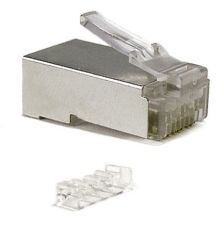 Коннектор Cabeus, RJ45(8p8c), кат. 6, экр., цвет: прозрачный, со вставкой