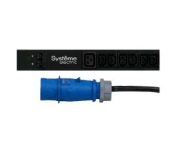 Блок распределения питания Systeme Electric Uniprom, IEC С13 х36, IEC С19 х12, шнур 3м, 1745х56х55 мм(ВхШхГ), 32А, 1ф, вход IEC 309 32A 2P+E, чёрный