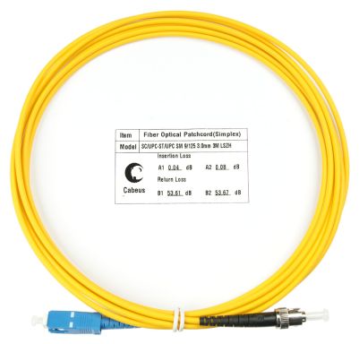 Коммутационный шнур оптический Cabeus FOP(s)-9-SC-ST-3m