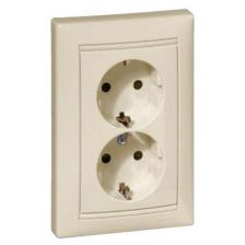 (Архив)Розетка электрическая Legrand Valena, 2x2к+З, , 16А, 65х110, цвет: белый (774248)