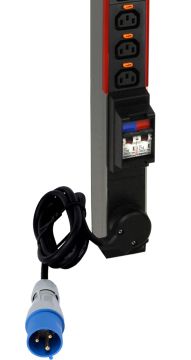 БРП (PDU) Basic Legrand, IEC 60320 С13 х 24, вход IEC 60309 2К+3, шнур 3 м, 1ф 32А, с амперметром, чёрный
