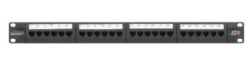 Комм. патч-панель Nikomax, 19", 1HU, портов: 24хRJ45/8P8C, кат. 6, неэкр., цвет: чёрный, (NMC-RP24UE2-1U-BK)