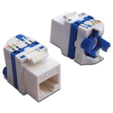 Модуль универсальный Lanmaster, keystone, 1хRJ45, Krone, кат. 5е, неэкр., цвет: белый