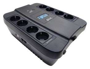 ИБП Powercom SPIDER, 1100ВА, lcd, встроенный байпас, линейно-интерактивный, напольный, 285х232х103 (ШхГхВ), 220-240V,  однофазный, (SPD-1100U LCD USB)