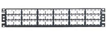 Комм. патч-панель наборная Panduit Mini-Com, 19", 2HU, портов: 72 х Mini-Com, кат. 6, цвет: чёрный, с маркерами, (CPPL72WBLY)