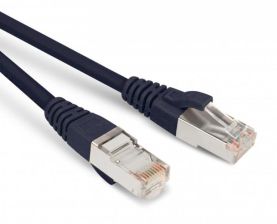 Шнур комм. Hyperline, кат. 5е, экр., SF/UTP, RJ45/RJ45, LSZH, AWG26 10м, чёрный