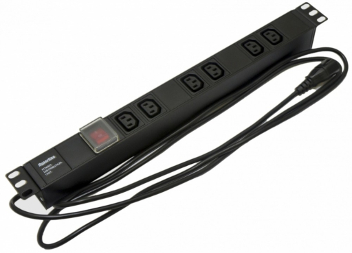 Блок распределения питания Hyperline SHE19-6IEC-S-2.5IEC
