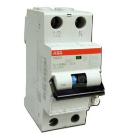 Автоматический выключатель с дифференциальным током ABB DS201, 2 модуль, C класс, 1P, 20А, (2CSR255140R3204)