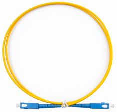 (Архив)Комм. шнур оптический Hyperline, Simplex SC/SC (UPC), OS2 9/125, PVC, 1м, цвет: жёлтый