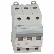 Автоматический выключатель Legrand DX3, 3 модуль, А класс, 4P, 63А, 10кА, (LEG.406481)