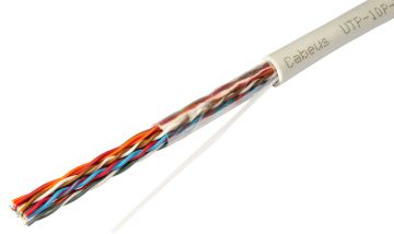 Кабель многопарный Cabeus, U/UTP, 10 пар., кат. 5, Ø 9мм, PVC, внутри зданий, цвет: серый