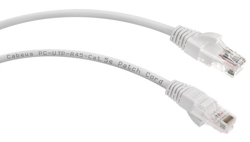 Шнур коммутационный Cabeus PC-UTP-RJ45-Cat.5e-0.3m-WH