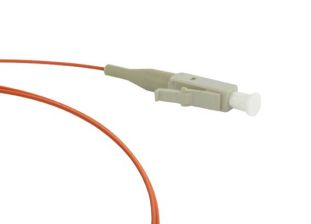 (Архив)Пигтейл Hyperline, LC (MM), OM4 50/125, 1м, серый хвостовик, цвет: оранжевый