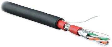(Архив)Кабель витая пара Hyperline, FR-PVC, S/FTP, кат. 7, проводник Ø 0,57мм, 500м, катушка, тип прокладки: универсальный, цвет: чёрный