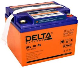 Аккумулятор для ИБП Delta Battery GEL, 173х166х196 мм (ВхШхГ),  необслуживаемый электролитный,  12V/45 Ач, цвет: жёлтый, (GEL 12-45)