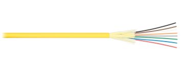 Кабель ВО Nikolan Single Mode, 4хОВ, OS2 9/125, LSZH, Ø 4,8мм, внутренний, небронированный, жёлтый