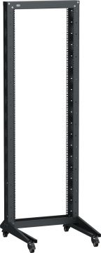 Стойка открытая 19" ITK LINEA F, телекоммуникационная, 20U, 1020х600х600 мм (ВхШхГ), однорамная, цвет: чёрный