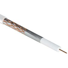 (Архив)Кабель коаксиальный Rexant RG6, PVC, однослойный экран +75%, 75 Ом, бухта, 100 м, d 5, цвет: белый
