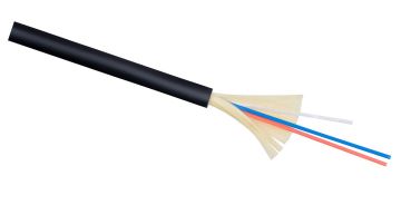 Кабель ВО Cabeus Tight Buffer,  2хОВ, OM1 62,5/125, LSZH, Ø 4,5мм, универсальный, цвет: чёрный