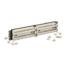Кросс-панель Panduit GP6, 19", 2HU, 24x110, кат. 6, универсальная, цвет: белый, (GPB484R2Y), в комплекте 4-парные блоки