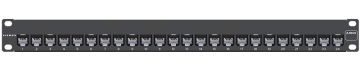 Комм. патч-панель Siemon Z-MAX, 19", 1HU, портов: 24 х keystone, кат. 5-7A, универсальная, экр., цвет: чёрный, без модулей, (Z-PNL-24E)