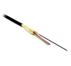 Кабель ВО Hyperline FO-DT-IN/OUT Tight Buffer,  2хОВ, SMF-28 9/125, FRHFLTx, Ø 7,1мм, универсальный, небронированный, цвет: чёрный