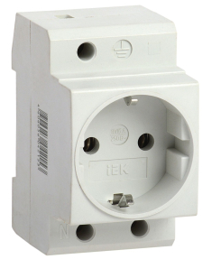 Розетка в сборе IEK, 2P+E, 16А, 76х45 мм (ВхШ)
