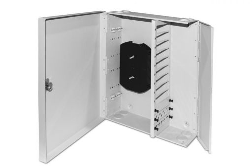 Бокс оптический Hyperline FO-WBX-12xSLT-W140H42-96UN-GY