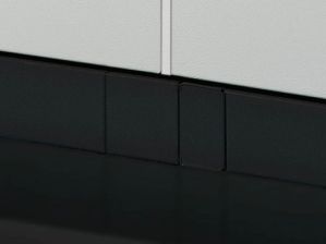 Заглушка Rittal VX25, неперфорированная, вертикальная, 2200 мм В, для шкафов RITTAL, 2 шт, цвет: серый